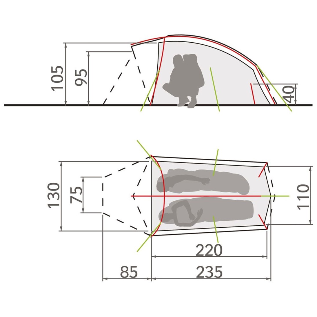 Carpa Taurus UL 2P - Imagen 3