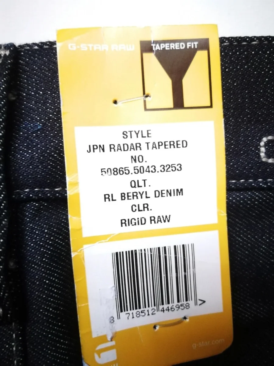G-Star Raw X Nano Universe Cropped Selvedge Radar Tapered RL Beryl Denim Jeans - Imagen 4