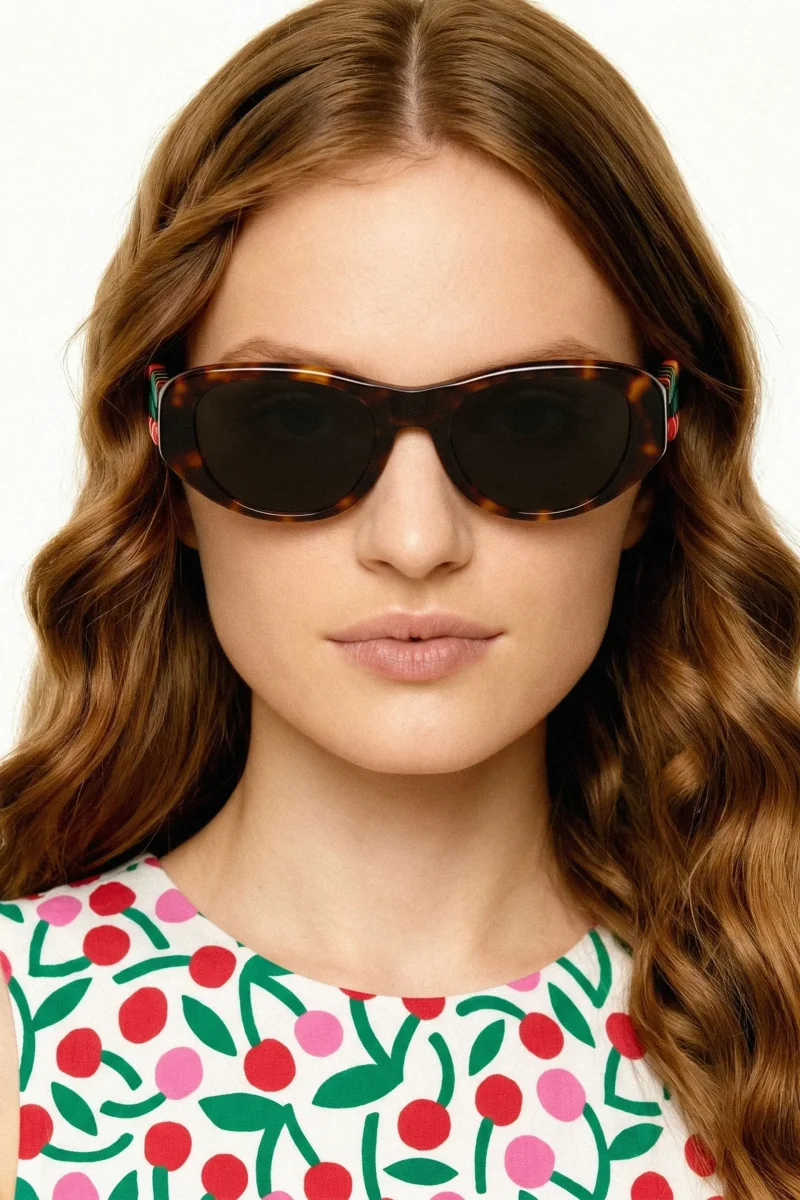 Gafas de sol marrones con estampado Guinda - Imagen 6