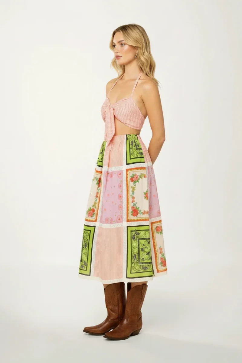 Manoush Patchwork Crochet Tank Dress - Imagen 4