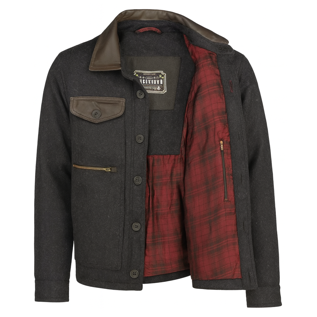 Chaqueta Paño Tschesken Hombre Negro - Imagen 5