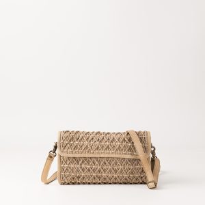 Bolso de piel enrollada y trenzada