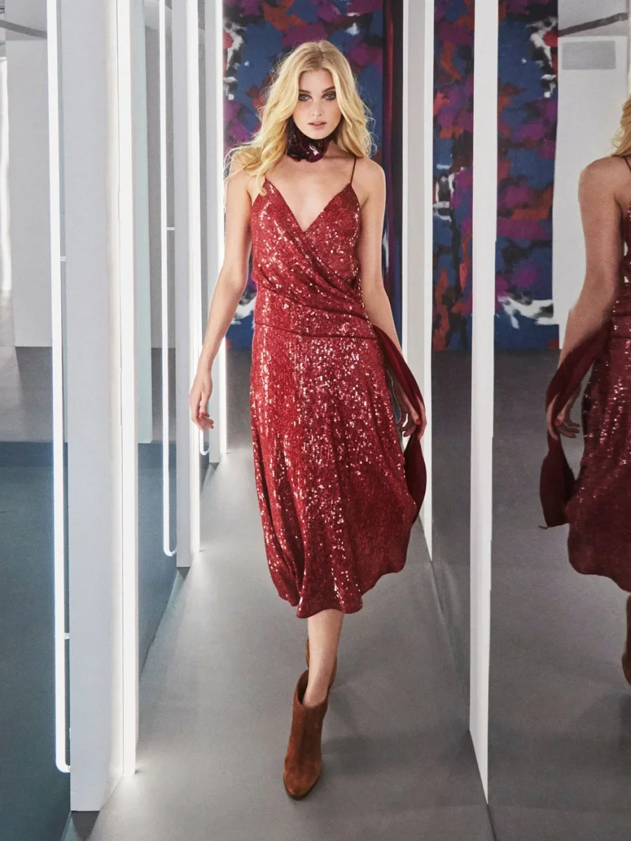 Diane Von Furstenberg DVF Brenndah Sequinned Red Dress - Imagen 2