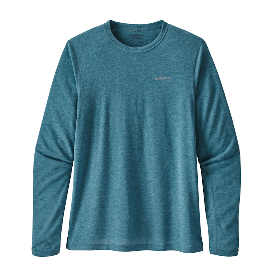Polera Manga Larga Nine Trails Hombre Azul - Imagen 2