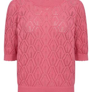 Jersey calado fucsia