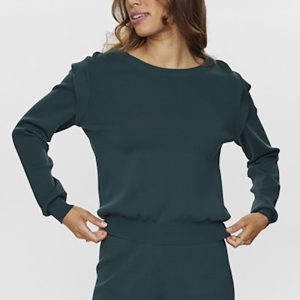 Jersey de punto verde oscuro