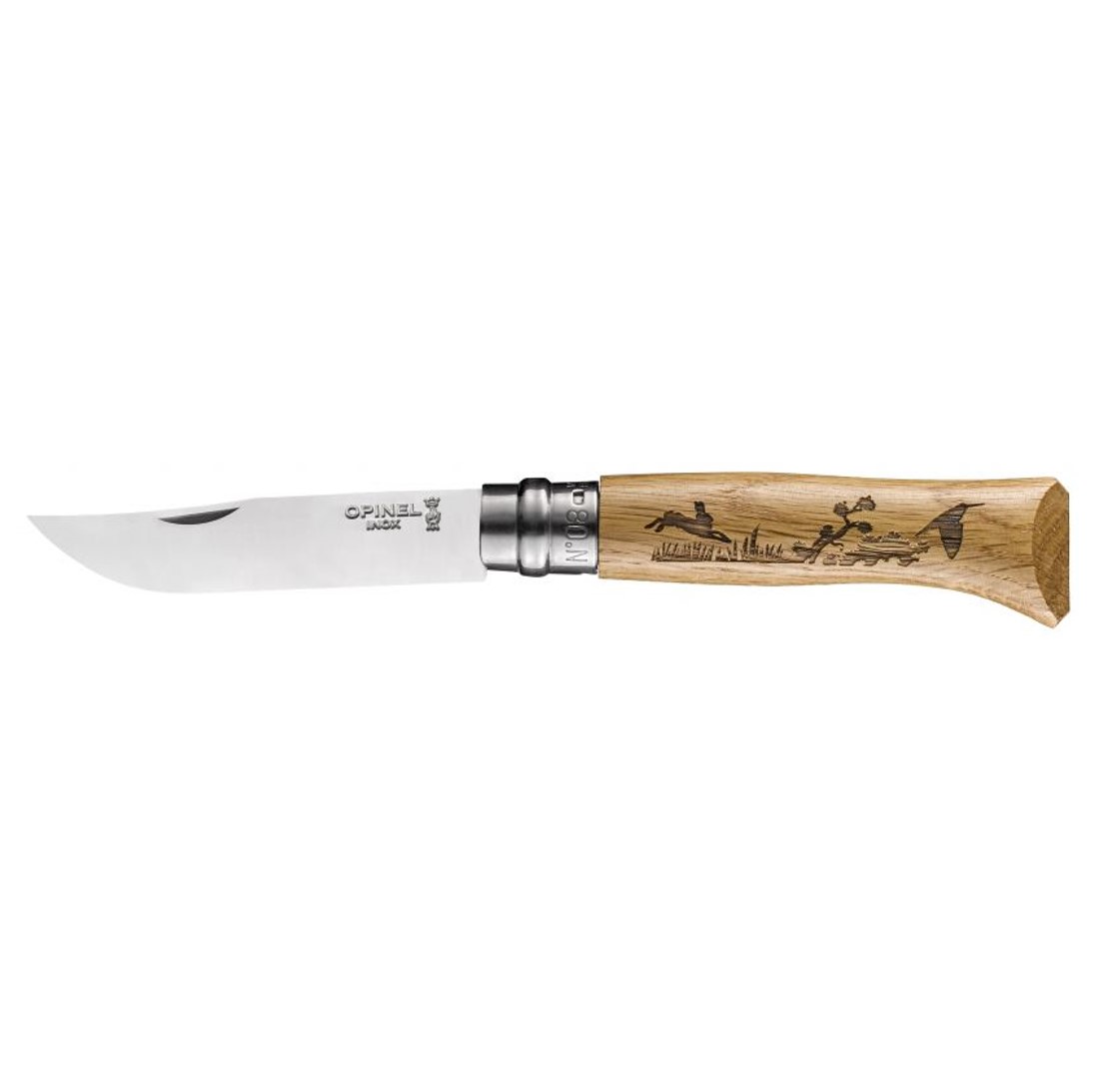 Cuchillo N°8 grabado Liebre
