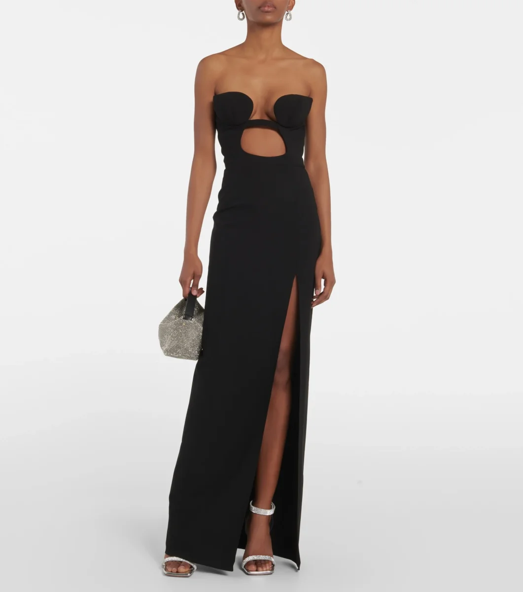 Nensi Dojaka Black Cut Out Maxi Dress - Imagen 2