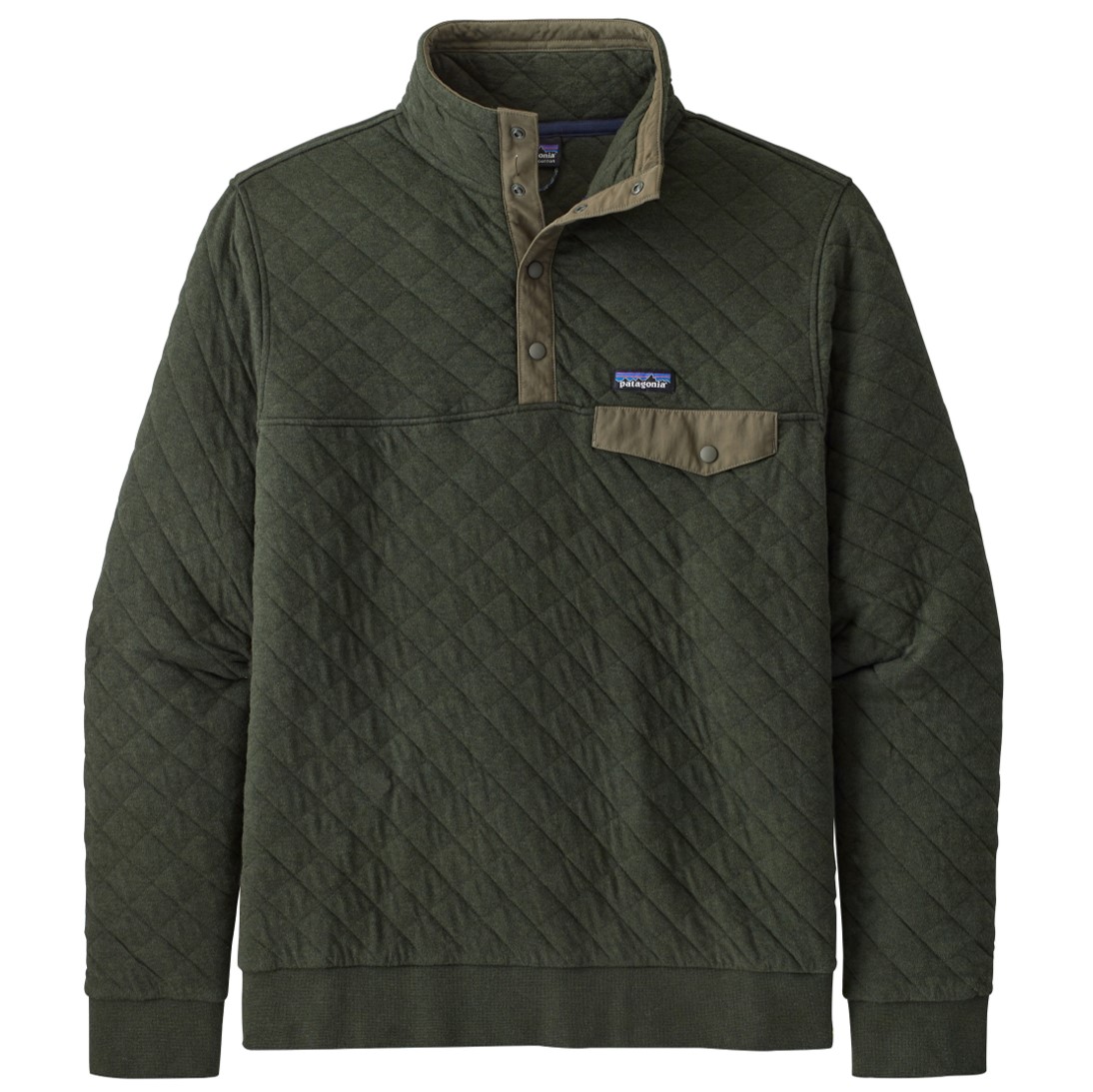 Polerón Organic Cotton Quilt Snap-T P/O Hombre Verde - Imagen 2