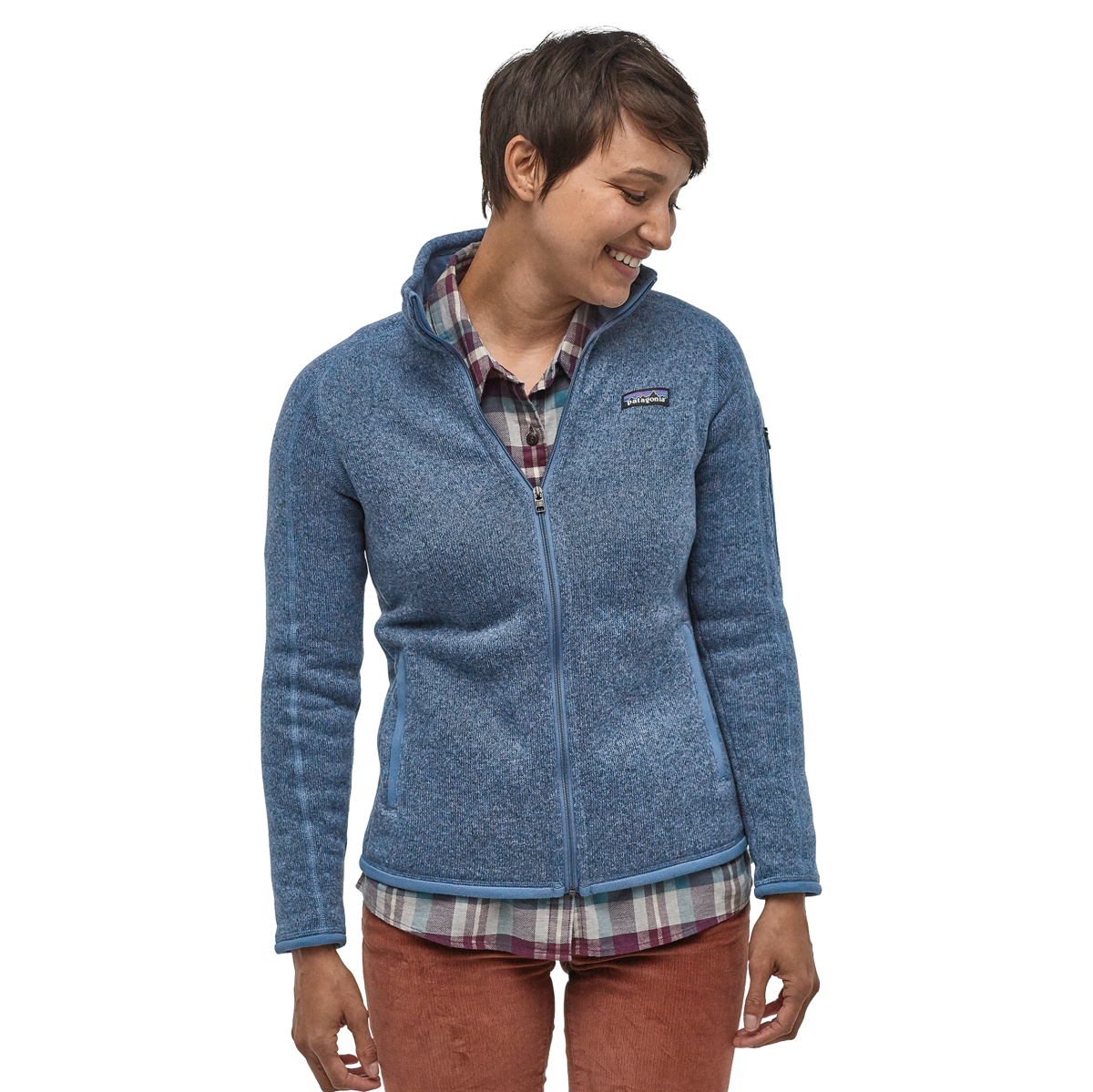 Polar Better Sweater Jacket Mujer Celeste - Imagen 3