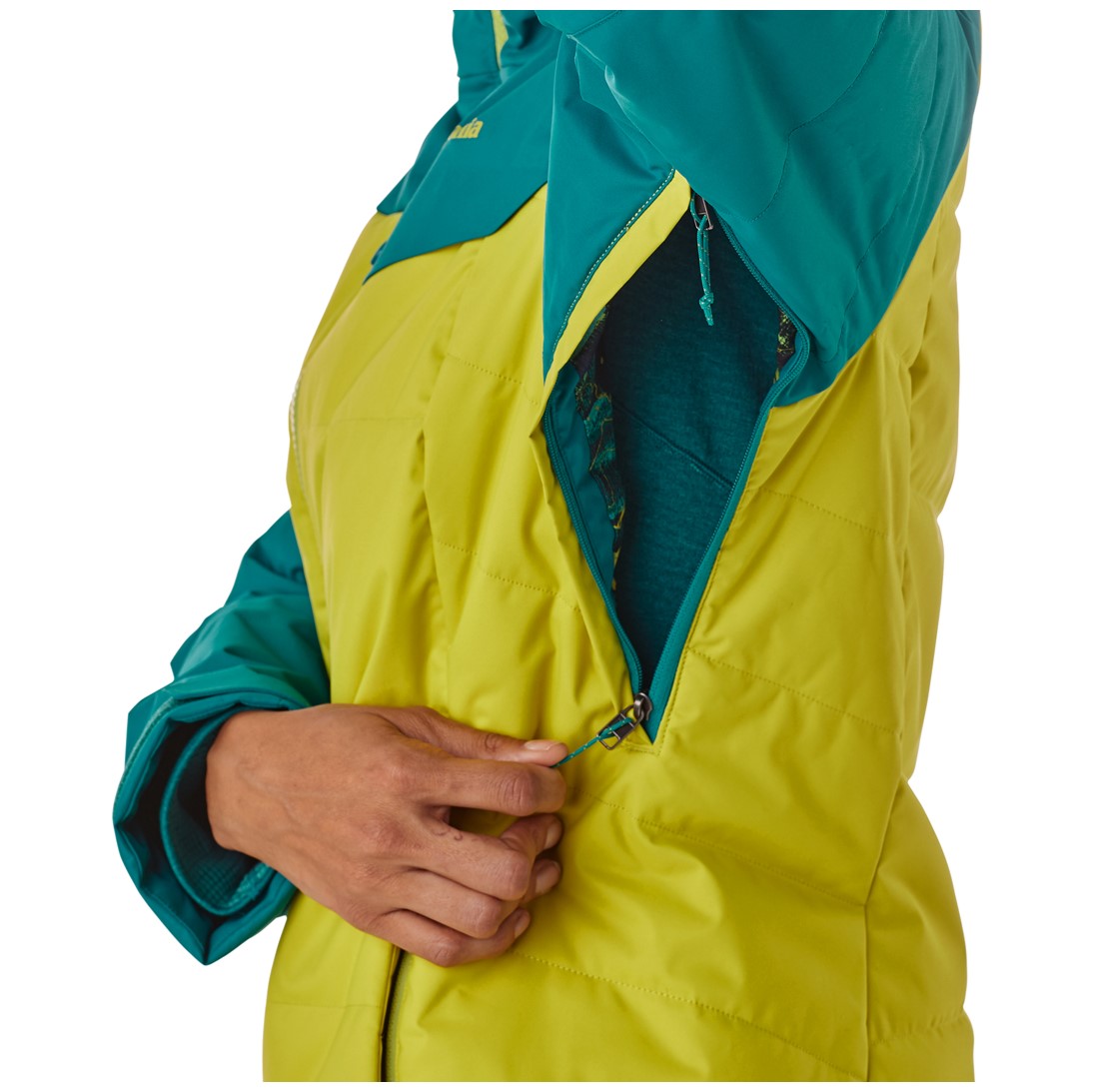 Parka para Nieve Rubicon Jacket Mujer Verde / Amarillo - Imagen 4