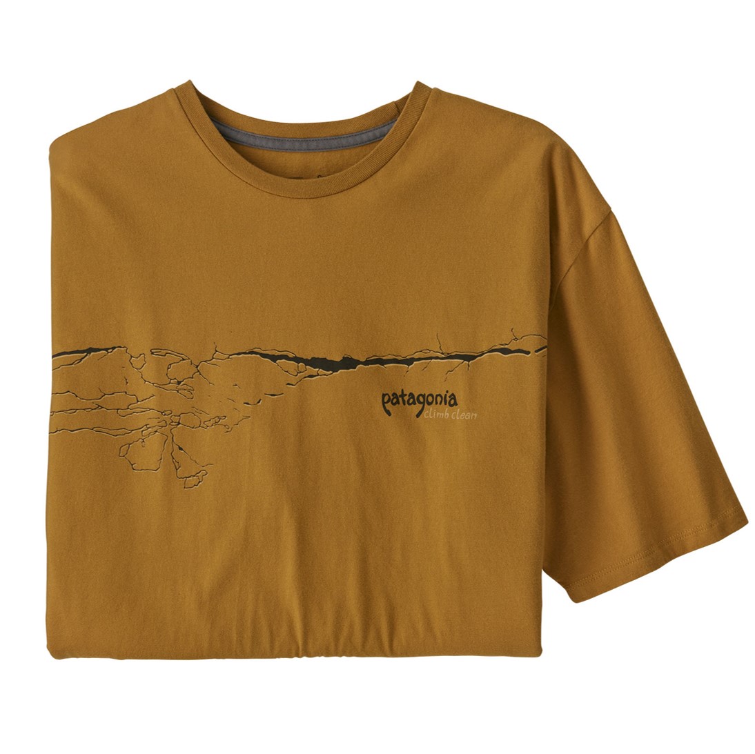 Polera Cochamo Crack Organic Hombre Amarilla - Imagen 2