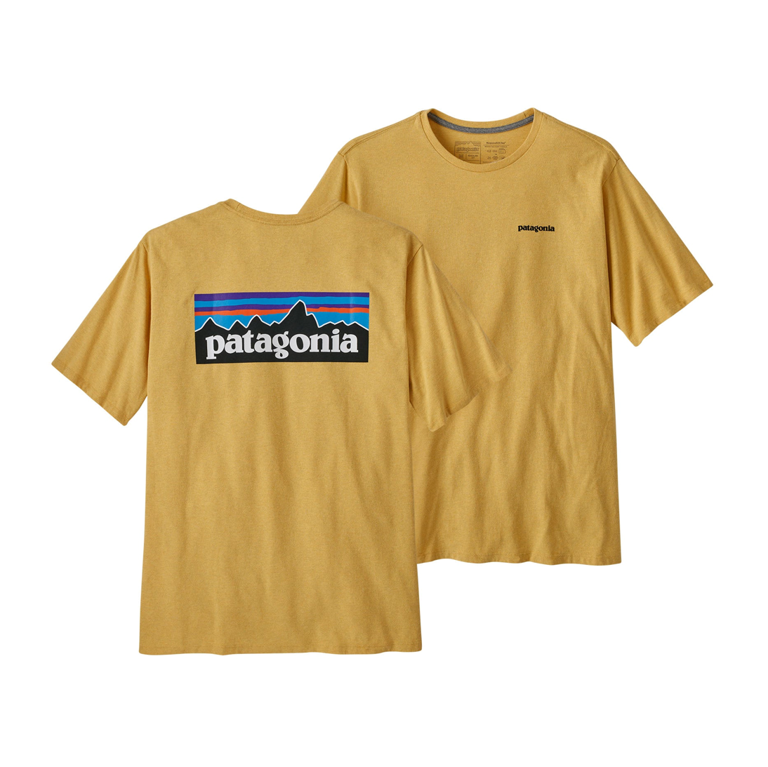 Polera P-6 logo responsibili-tee hombre amarilla