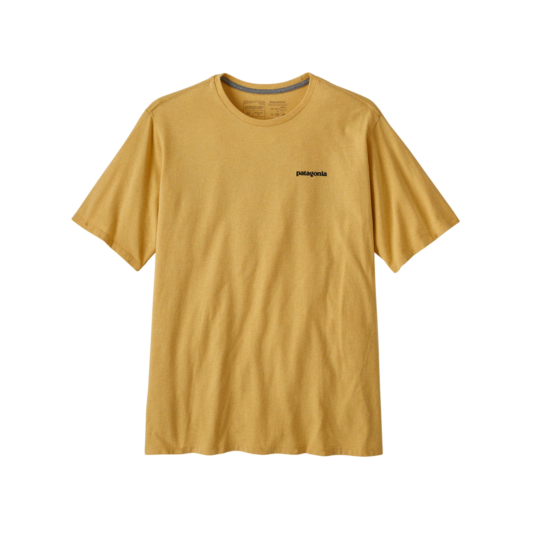 Polera P-6 logo responsibili-tee hombre amarilla - Imagen 3