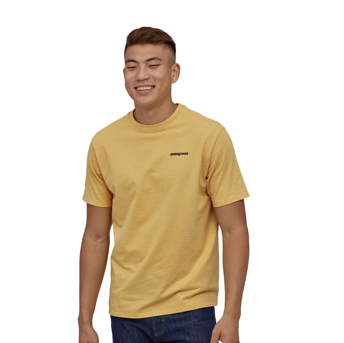 Polera P-6 logo responsibili-tee hombre amarilla - Imagen 4