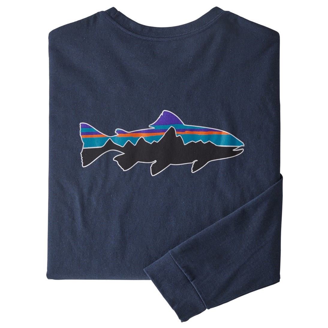 Polera Manga Larga Fitz Roy Trout Responsibili-Tee Hombre Azul - Imagen 2