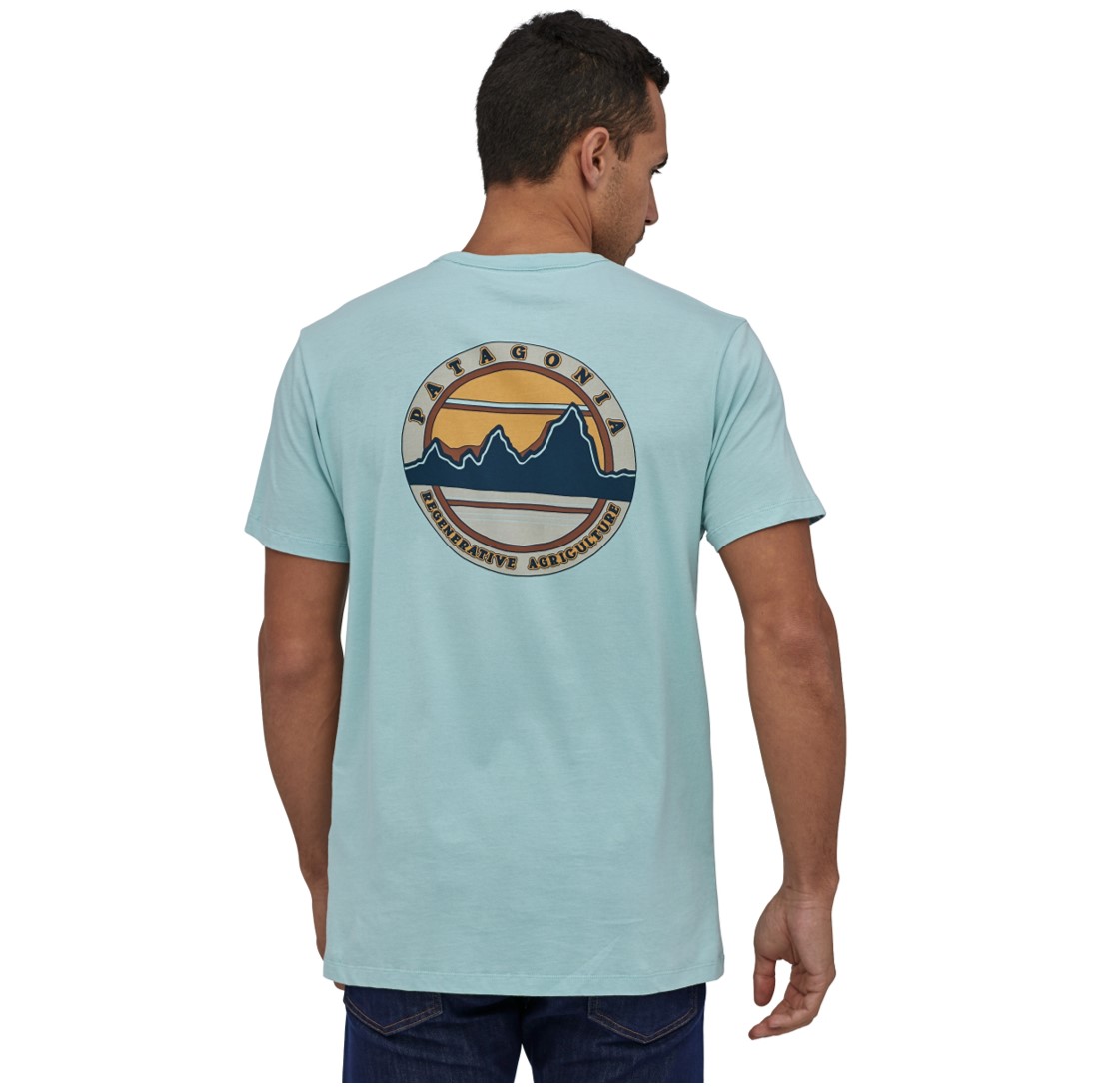 Polera Road to Regenerative Pocket Tee Hombre Celeste - Imagen 4