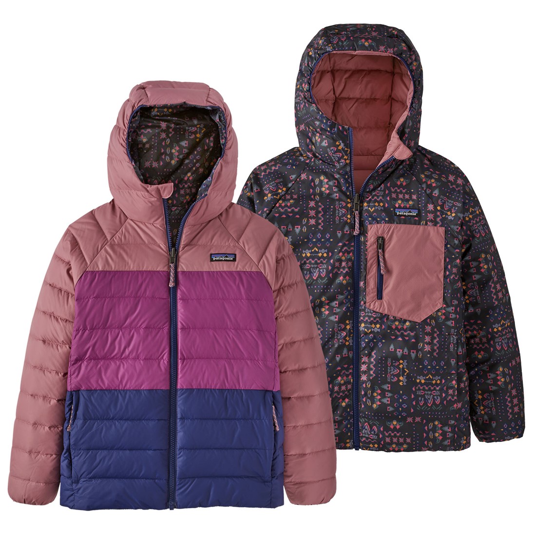 Chaqueta de Niñas Reversible Down Sweater Hoody - Imagen 2