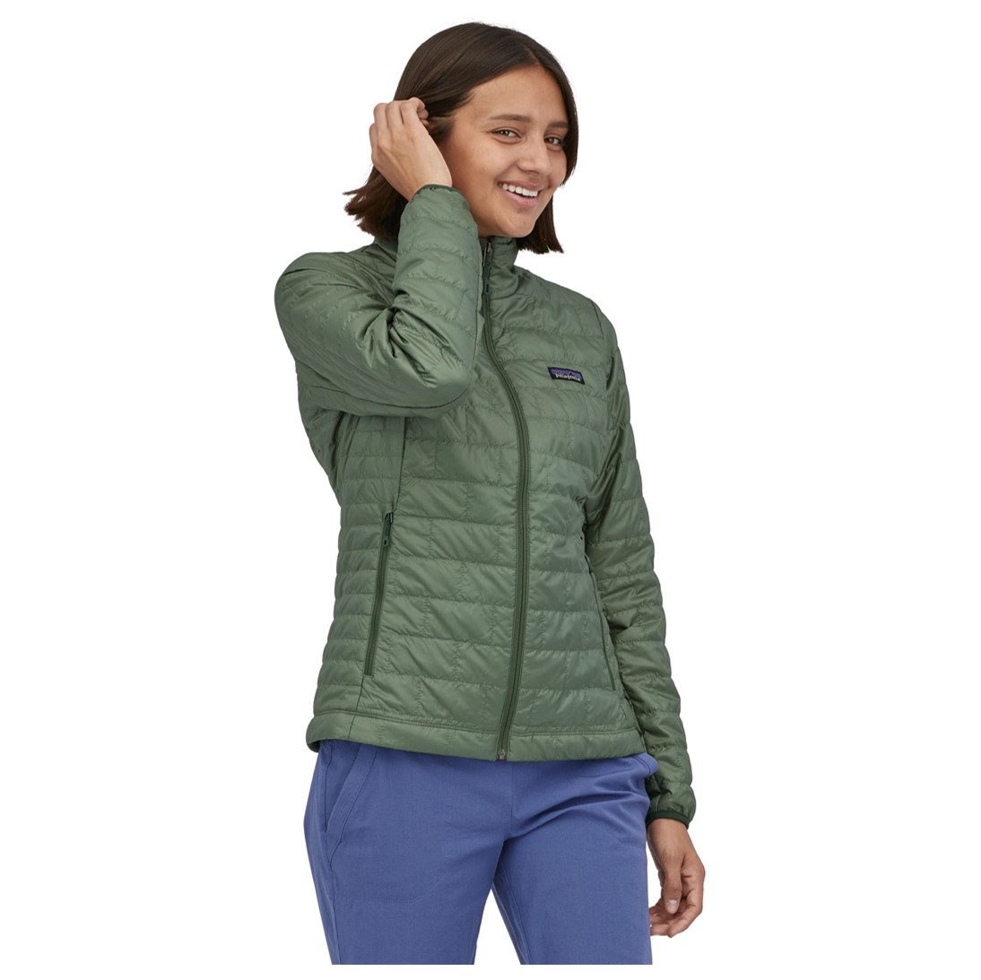 Parka Sintética Nano Puff Jacket Mujer Verde - Imagen 3