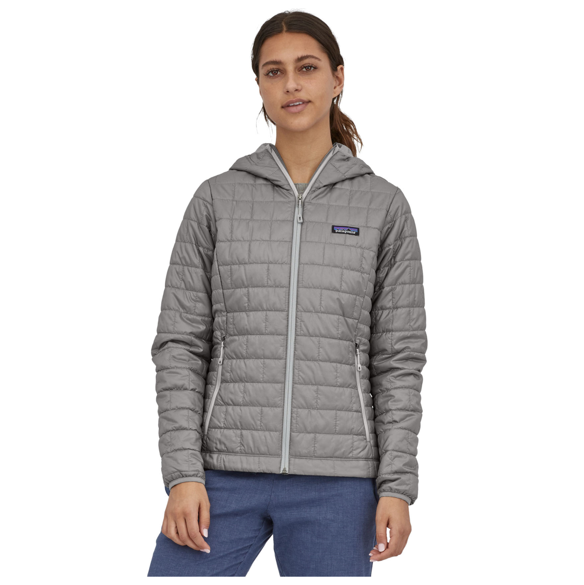 Parka Mujer Sintética Nano Puff Hoody Gris - Imagen 5