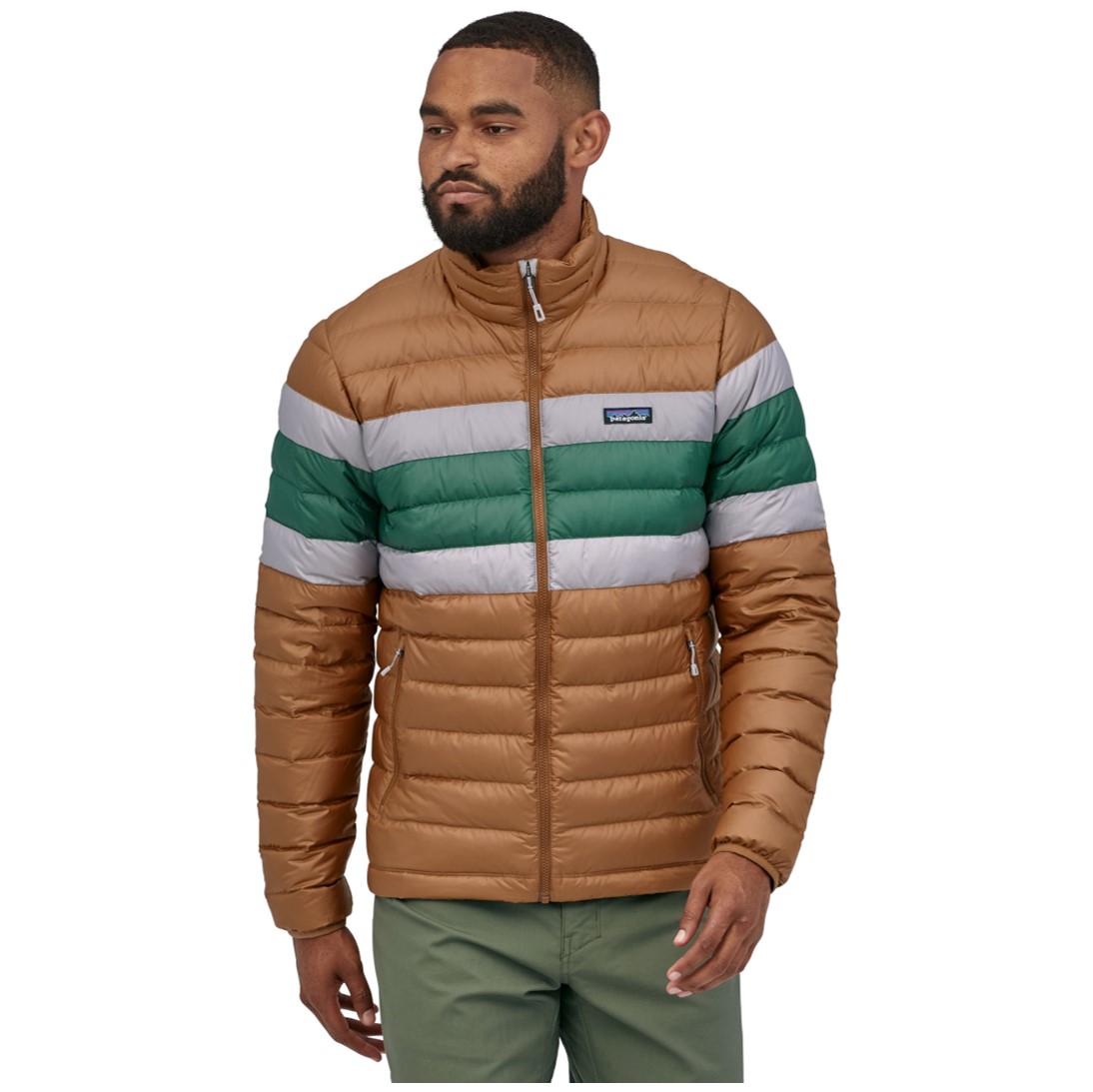 Parka Pluma Down Sweater Hombre Café - Imagen 3
