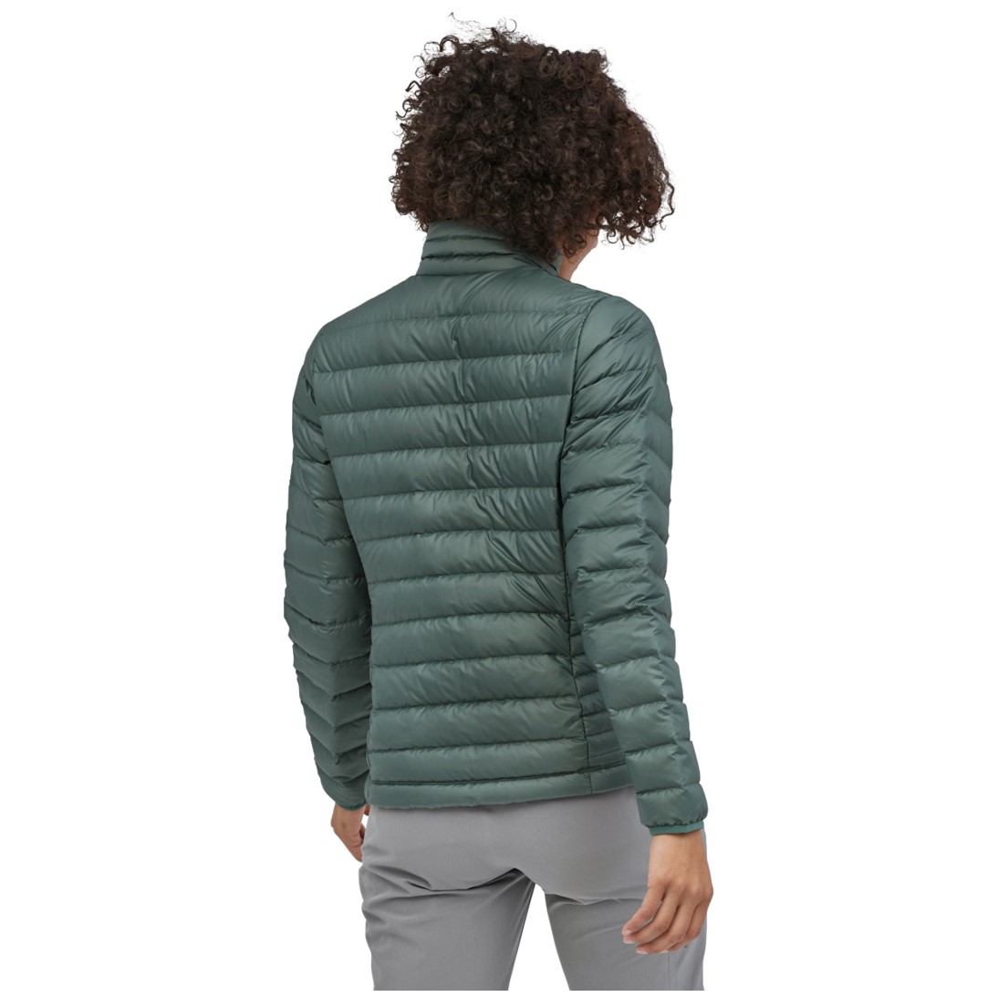 Parka de Pluma Down Sweater Mujer Verde - Imagen 4