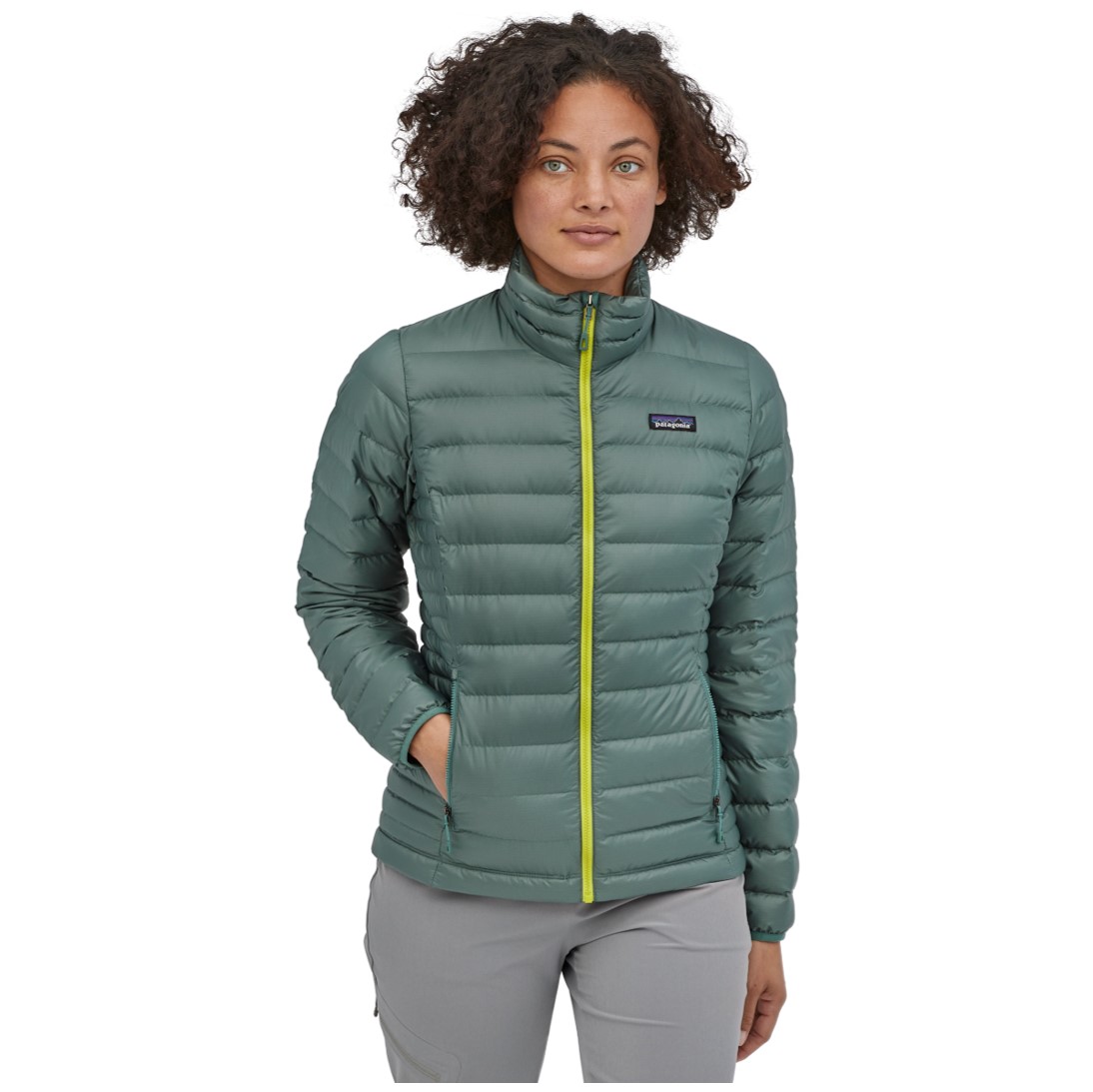 Parka de Pluma Down Sweater Mujer Verde - Imagen 3
