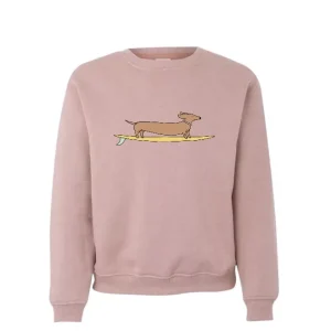 Sudadera perrro salchicha surfista adulto