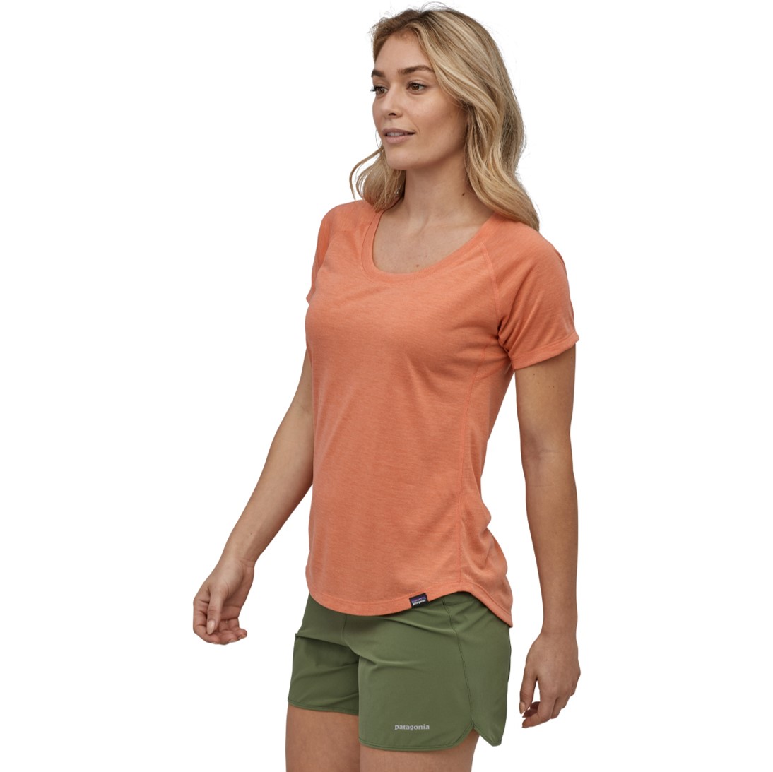 Polera Cap Cool Trail Mujer Naranja - Imagen 3