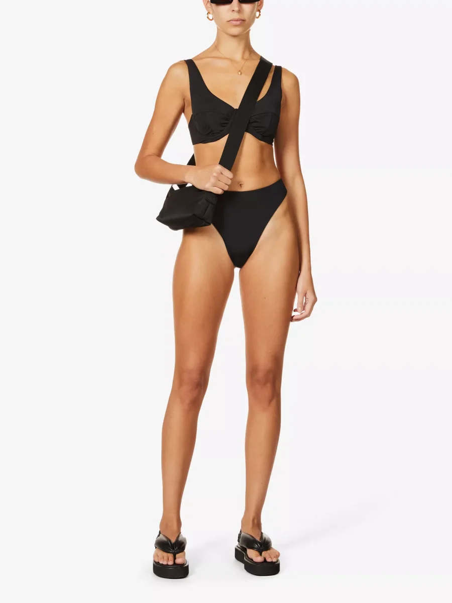 MYRA SWIM Seigel V-neck Bikini Black Top - Imagen 3