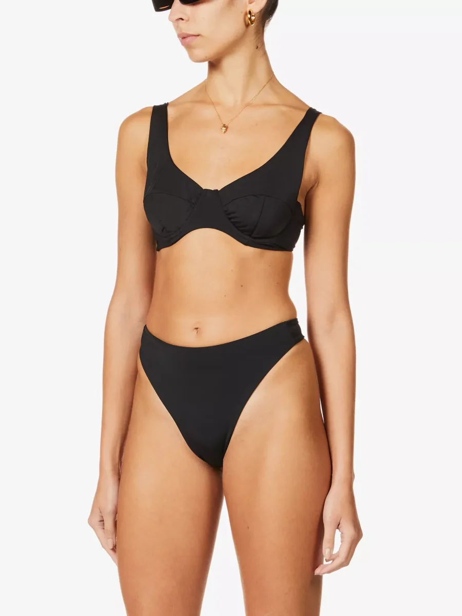 MYRA SWIM Seigel V-neck Bikini Black Top - Imagen 5