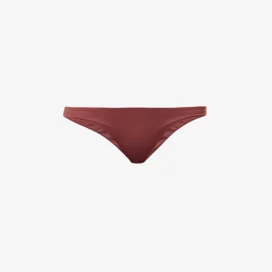 ASCENO Naples Mid-Rise Bikini Briefs in Burgundy