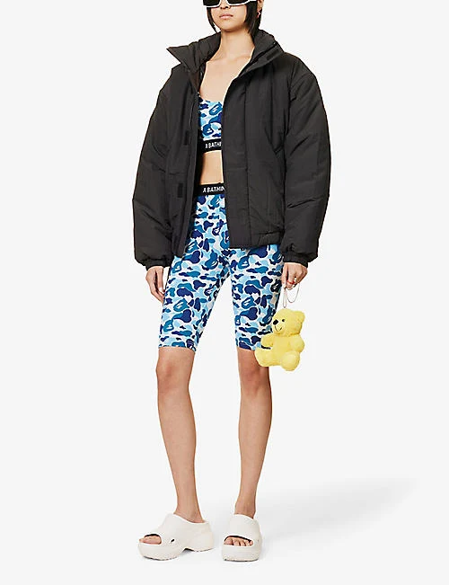 A BATHING APE ABC Blue Camo Shorts - Imagen 6