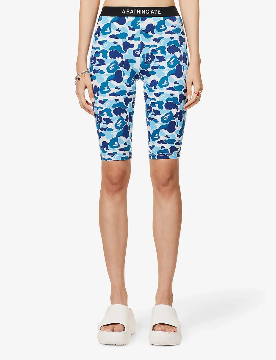 A BATHING APE ABC Blue Camo Shorts - Imagen 5
