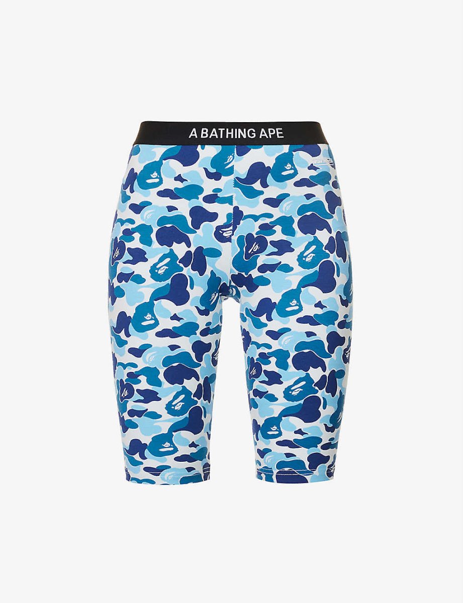 A BATHING APE ABC Blue Camo Shorts - Imagen 2
