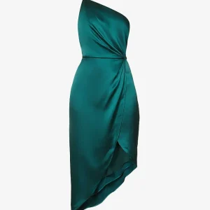 JENNY YOO Calla One-shoulder Emerald Green Maid Of Honour Bridesmaid Dress