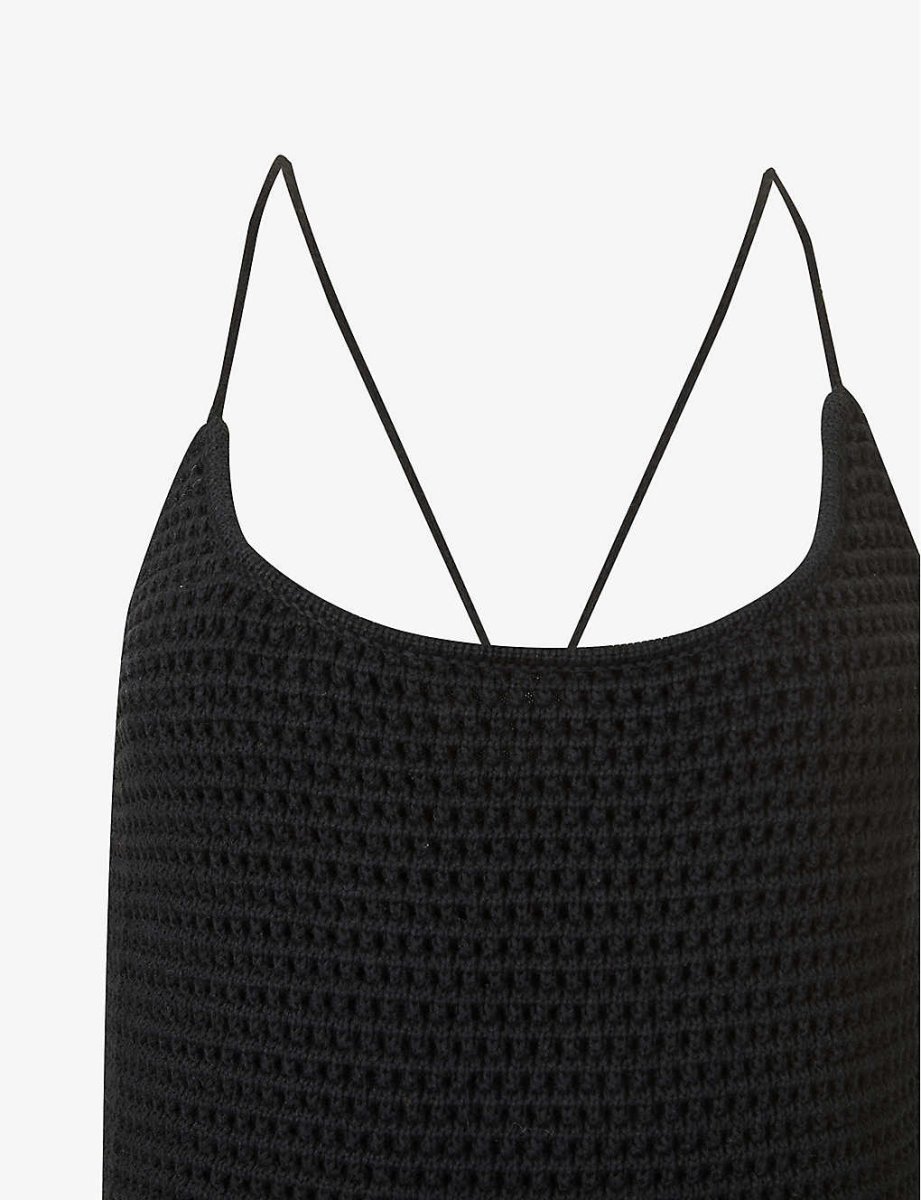Reformation Alexina Open Knit Fringe Hem Dress - Imagen 3