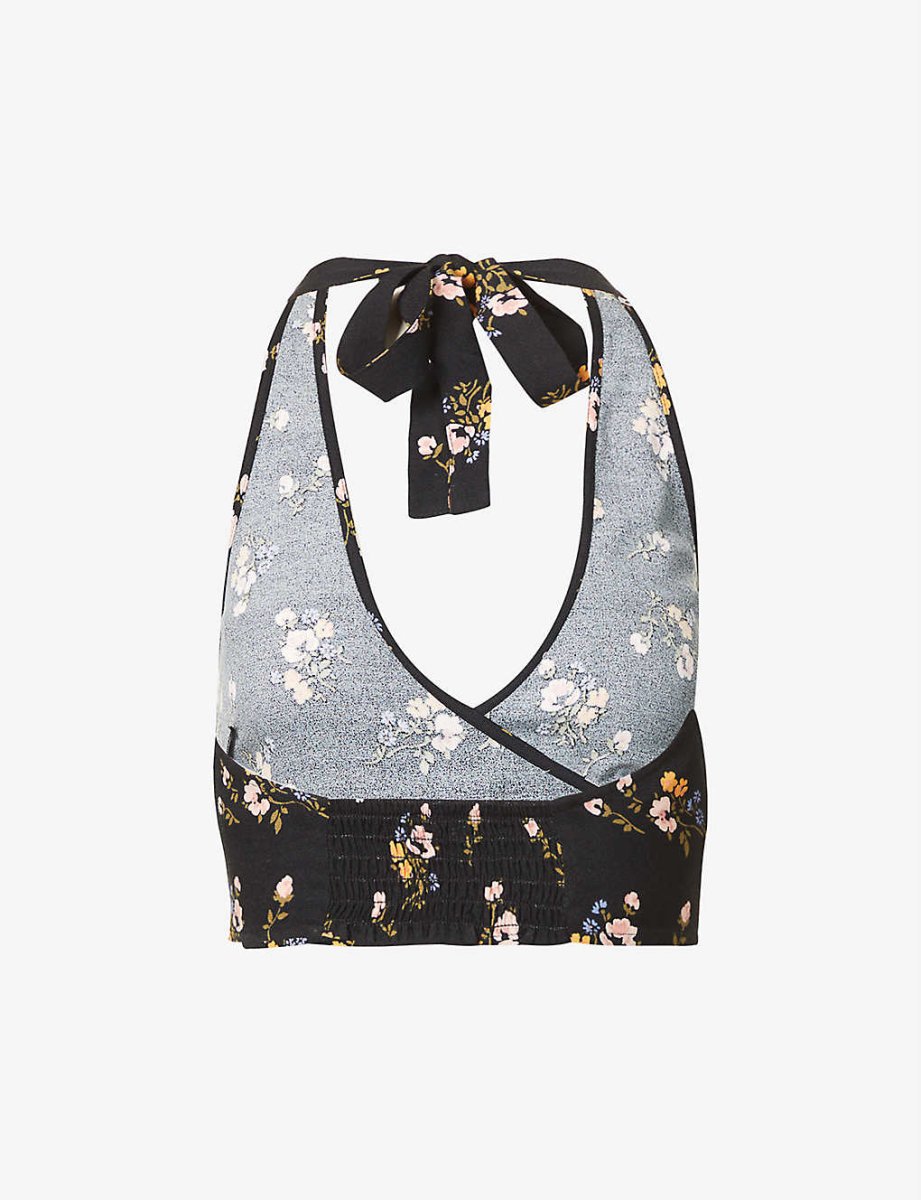 Reformation Lorin Floral-Print Halterneck Top - Imagen 4