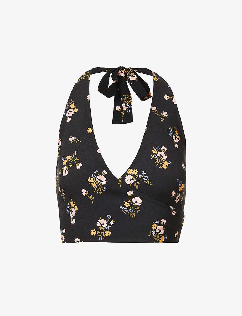Reformation Lorin Floral-Print Halterneck Top - Imagen 2