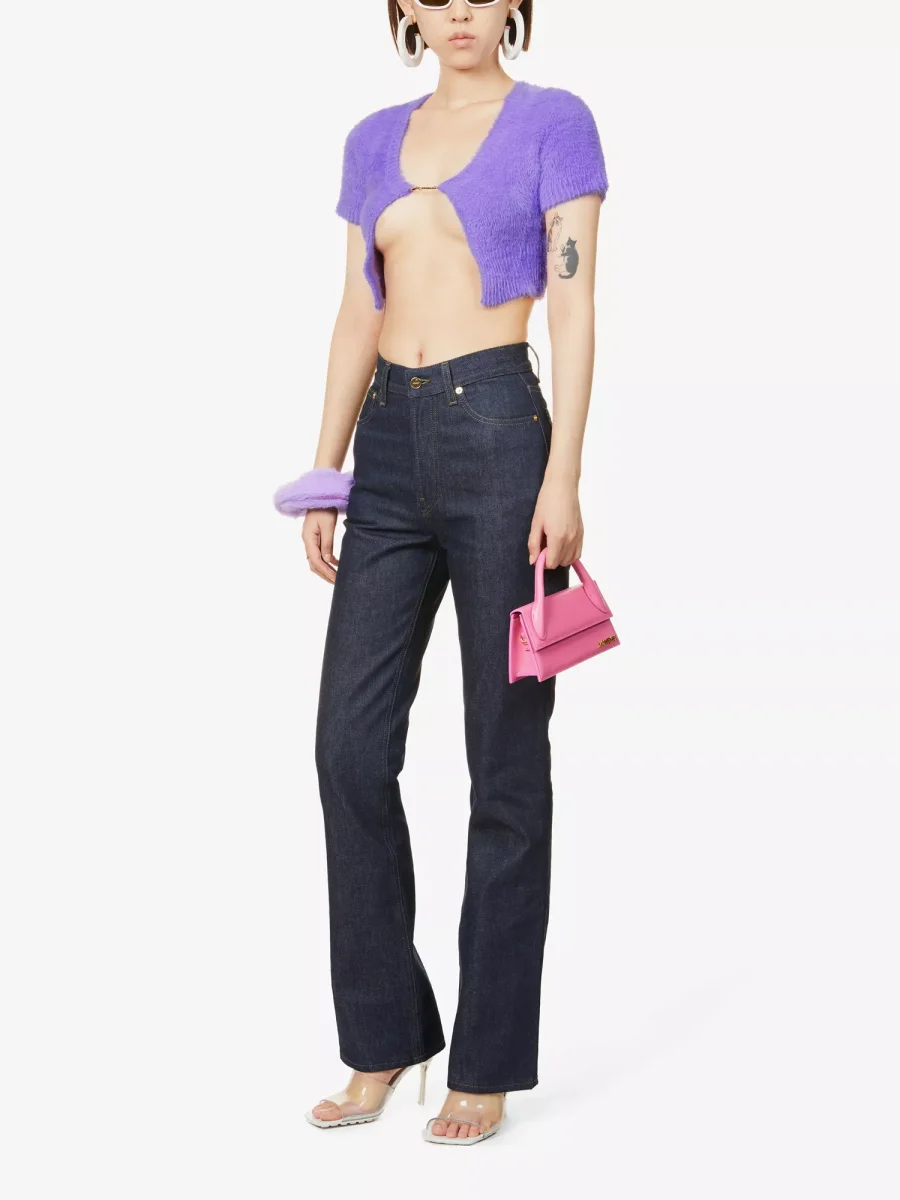 JACQUEMUS Purple La Maille Neve Manches Longues' Cardigan - Imagen 6