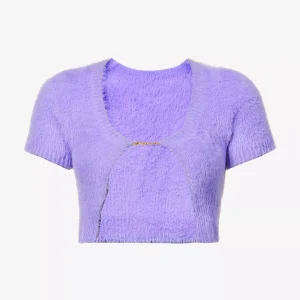 JACQUEMUS Purple La Maille Neve Manches Longues' Cardigan