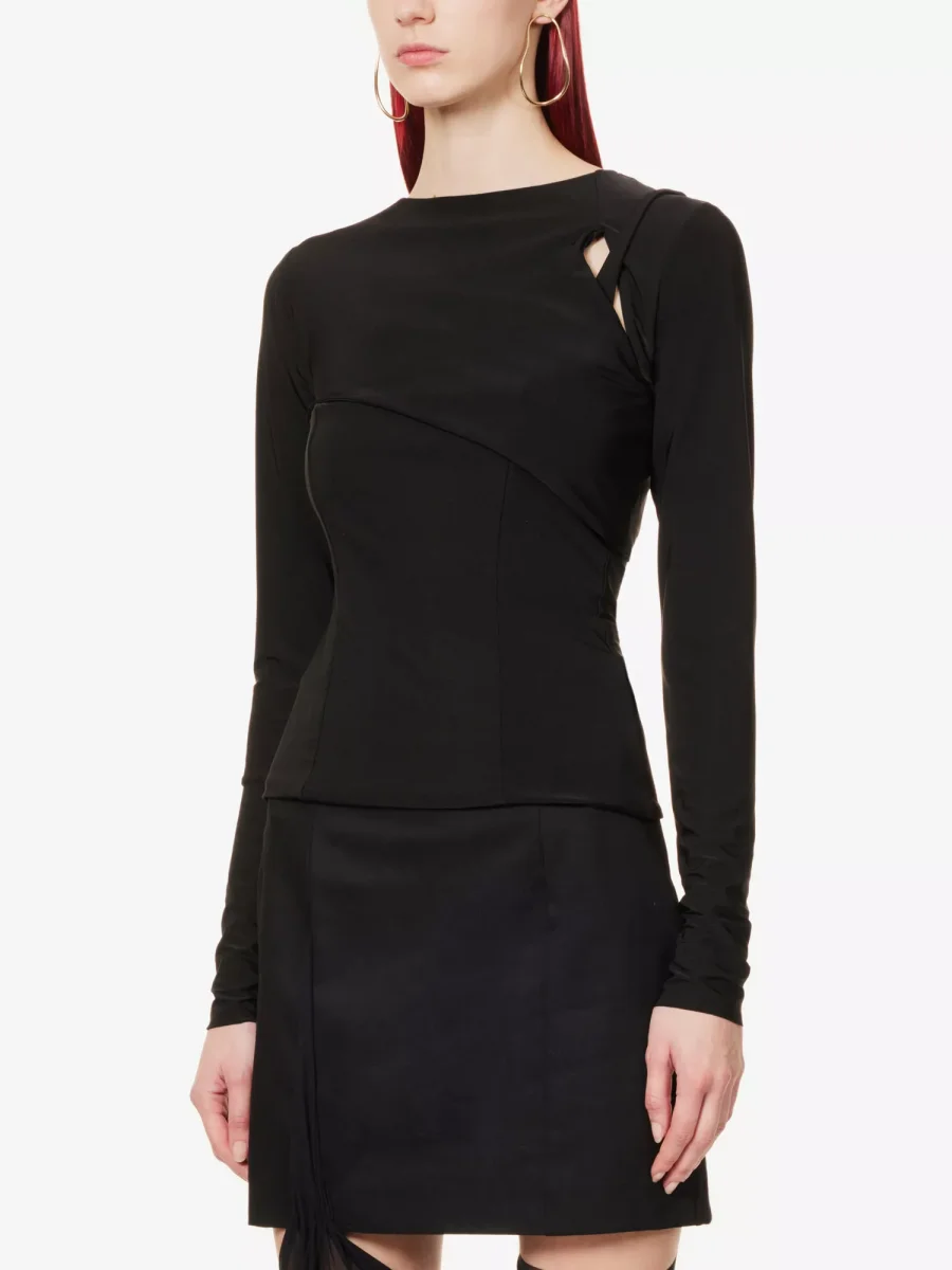 DI PETSA Fertility Cut-Out Stretch-Woven Top - Imagen 4