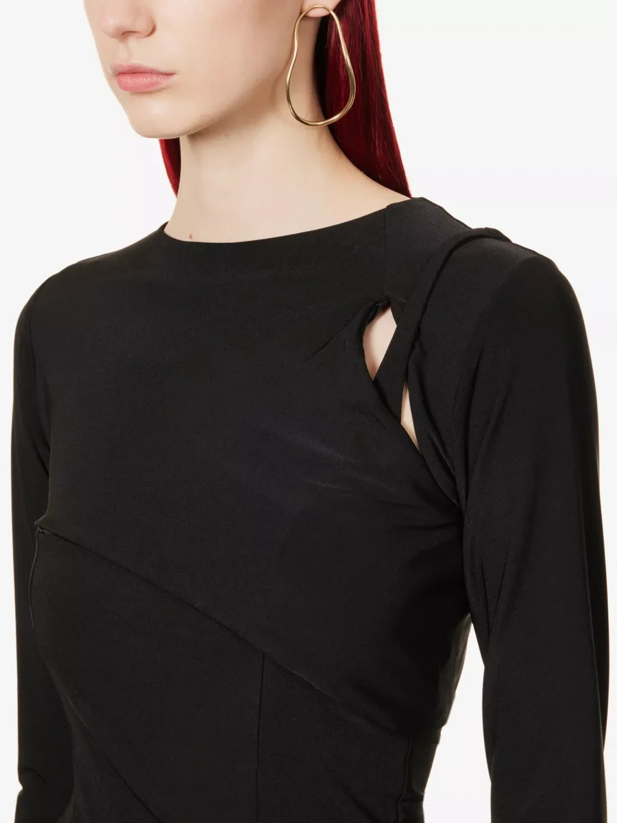 DI PETSA Fertility Cut-Out Stretch-Woven Top - Imagen 5