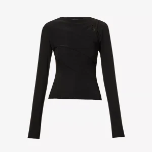 DI PETSA Fertility Cut-Out Stretch-Woven Top
