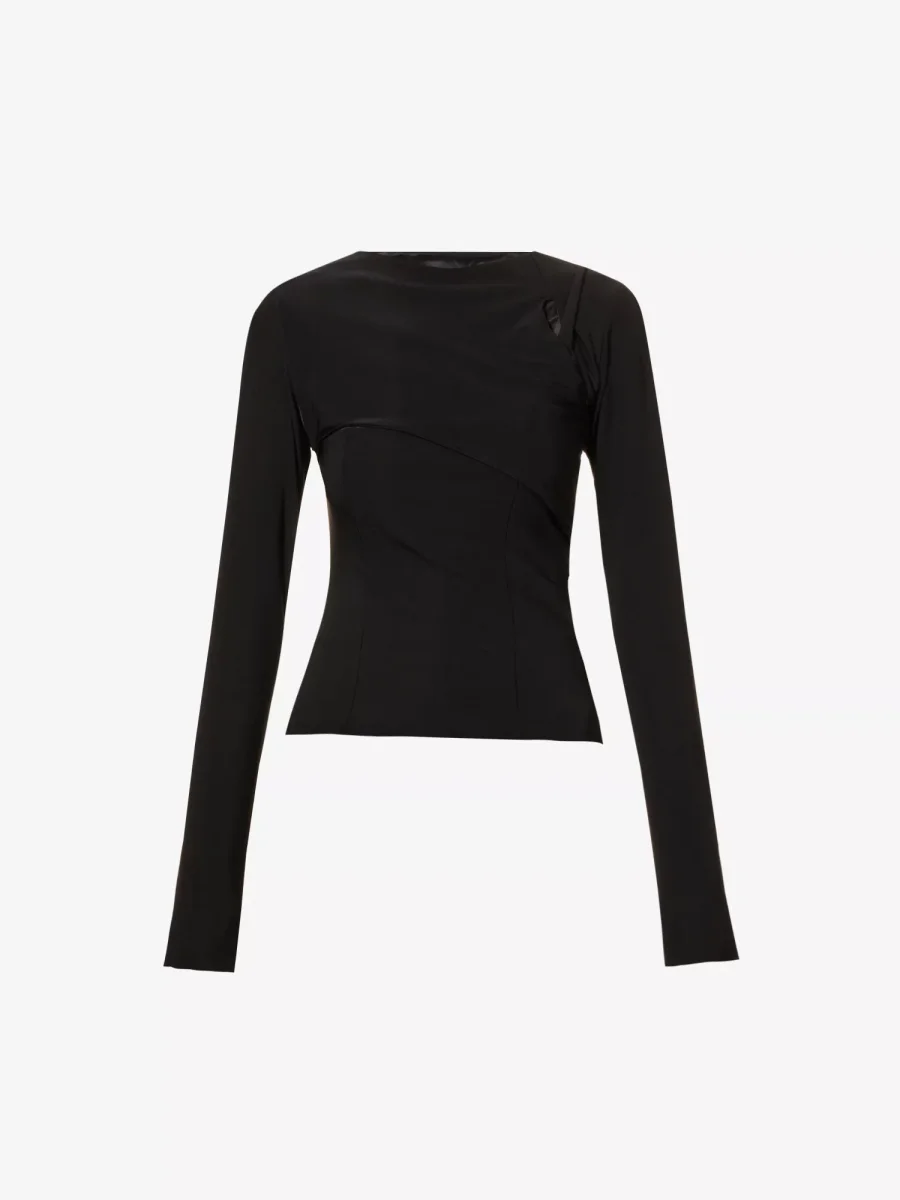 DI PETSA Fertility Cut-Out Stretch-Woven Top