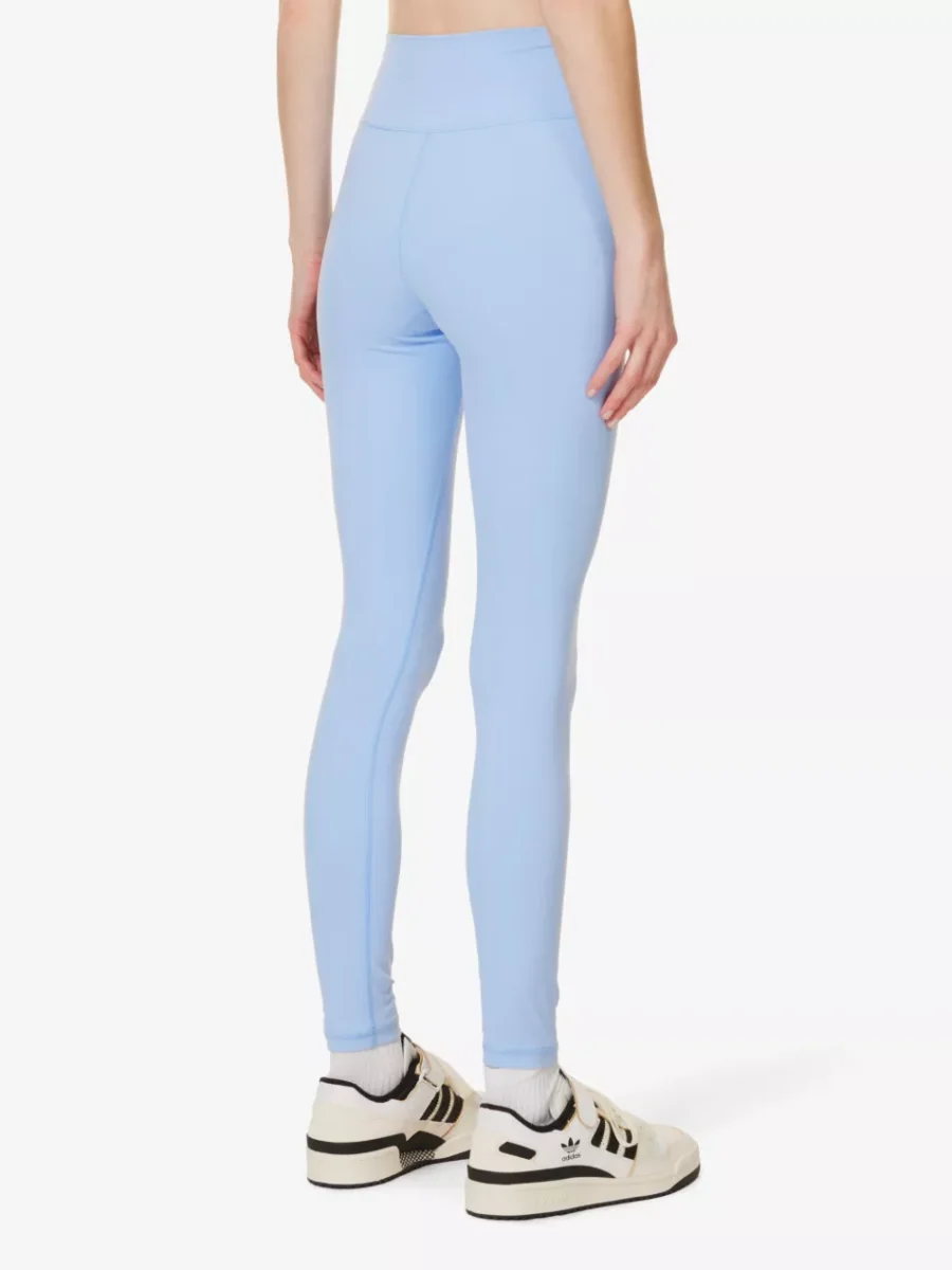 SPORTY & RICH High Rise Logo Print Stretch Wellness Athleisure Leggings - Imagen 6