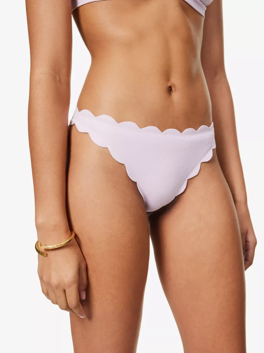 MARYSIA North Scalloped-Trim Mid-Rise Bikini Bottoms - Imagen 6