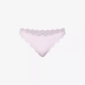 MARYSIA North Scalloped-Trim Mid-Rise Bikini Bottoms