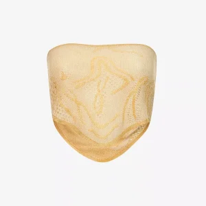 DI PETSA Birthing Venus Crochet Knit Gold Greek Goddess Top