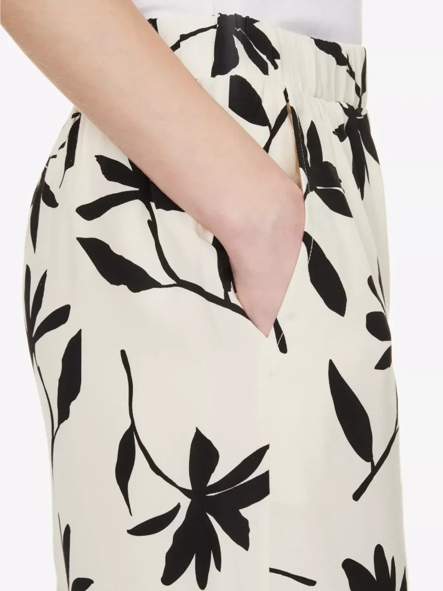 ANINE BING Owen Floral Print Wide Leg Mid Rise Woven Trousers - Imagen 5